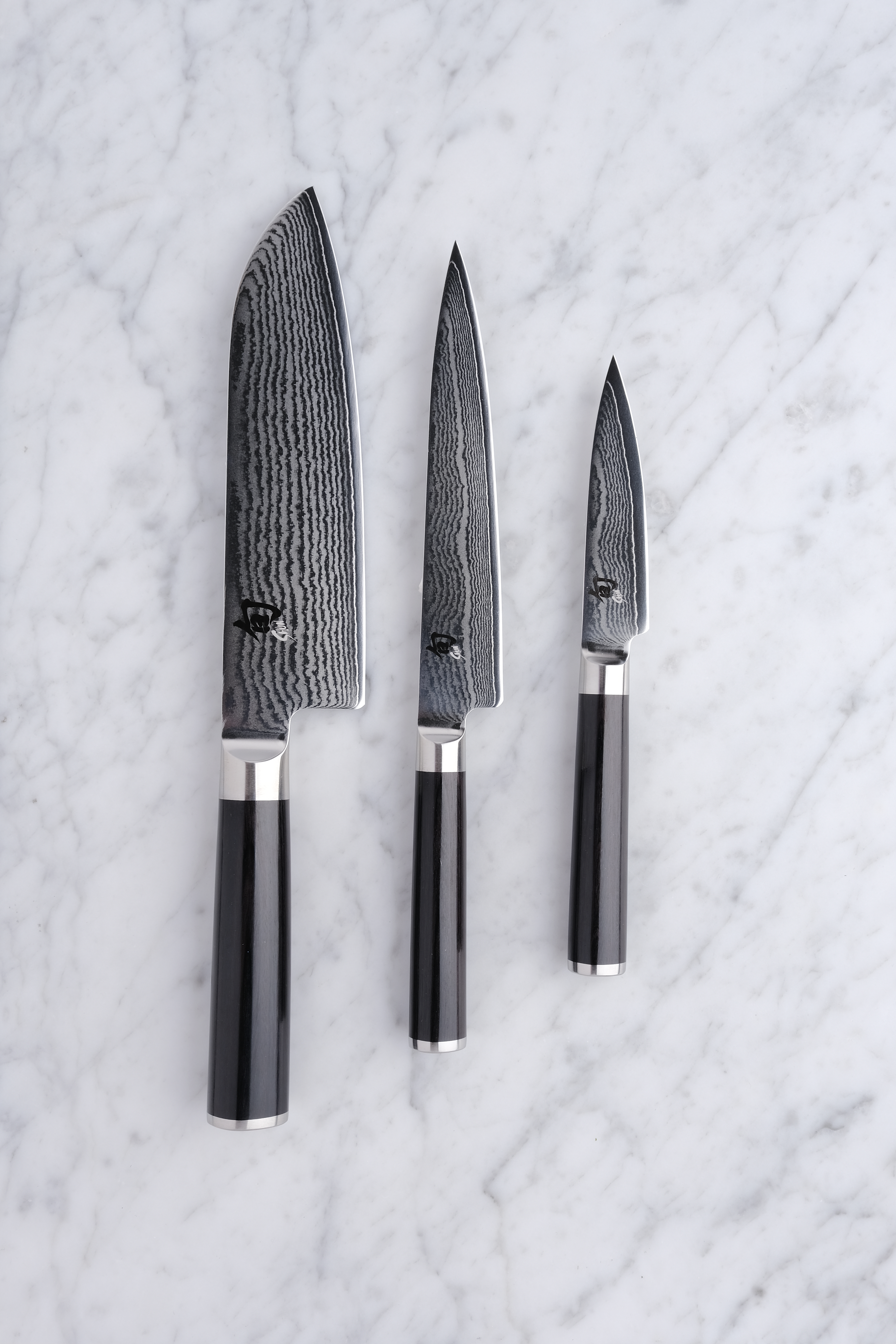 Shun Classic Knife Set Santoku, Herb Knife and Utility Knife