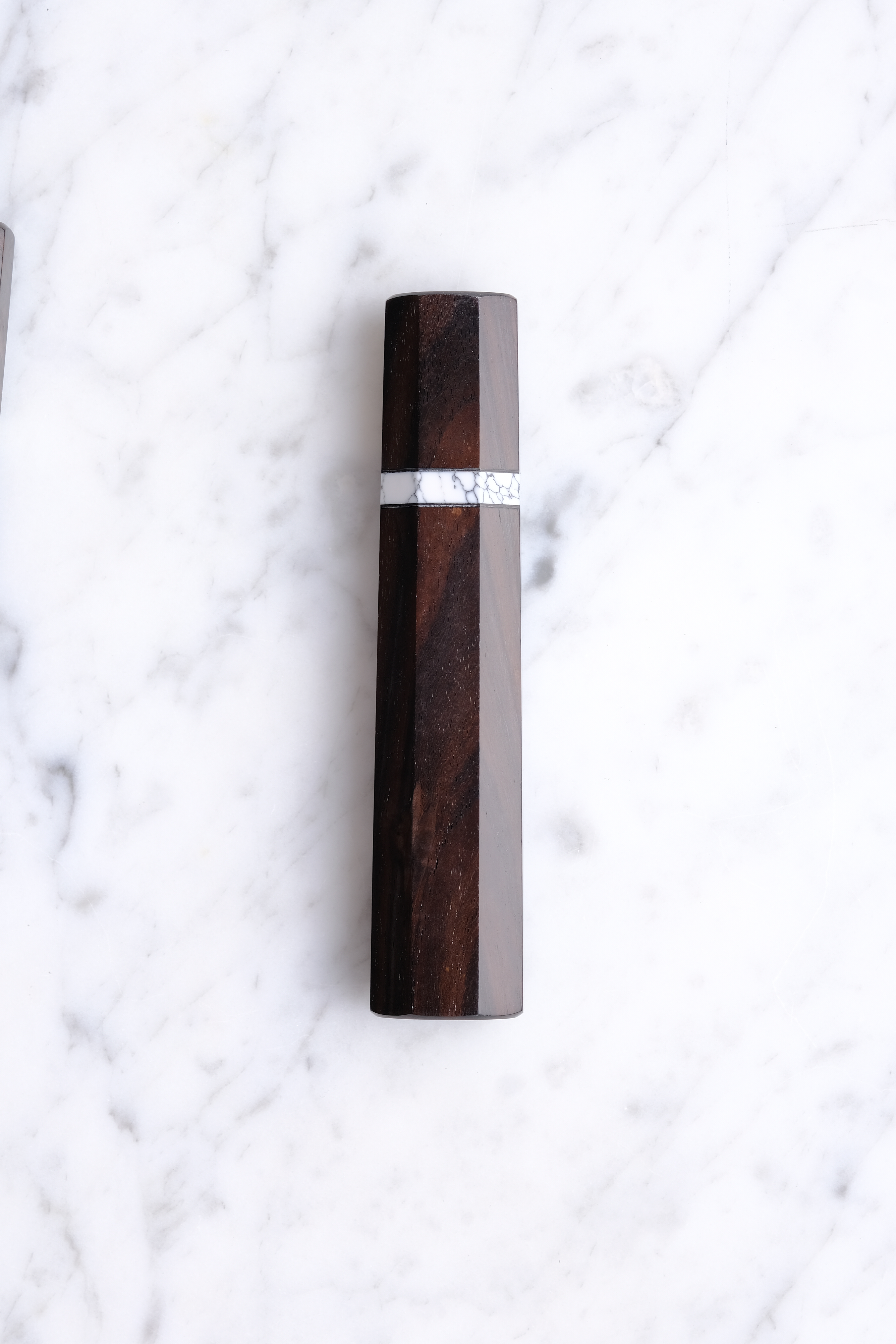 Handle – Ebony and White Ring – Small