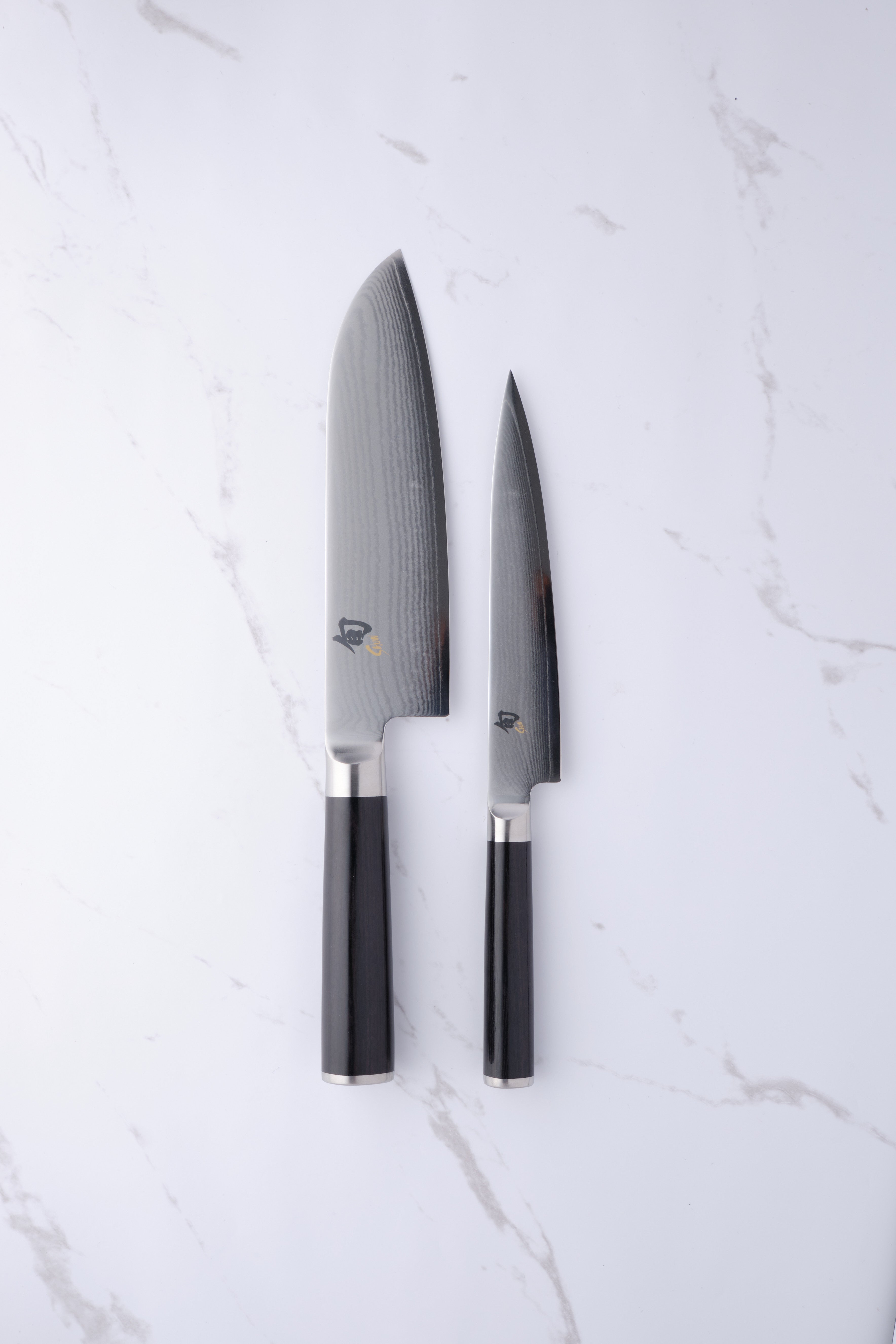 Shun Classic Knife set with utility knife and Santoku